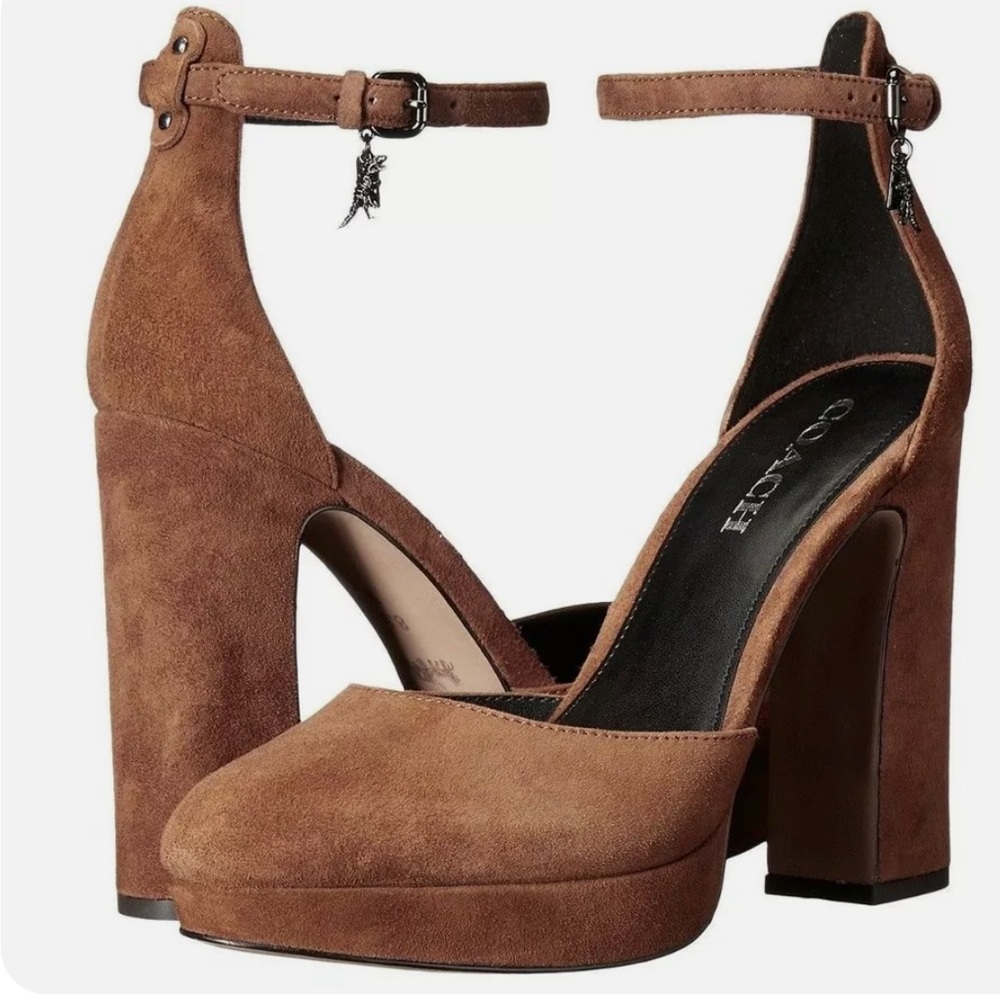 Coach Chrystie Closed Toe Ankle Strap Platform